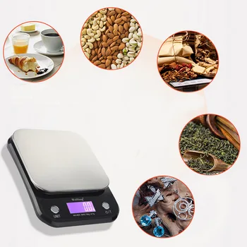 10 kg/1 g 3 kg/5 kg/0,1 g, precizne digitalne vage led prijenosni elektronički kuhinjske vage prehrambenu ravnotežu Vage za mjerenje težine