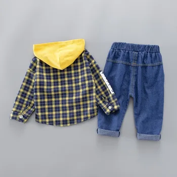 2019 dječji dječaci kompleti odjeće za proljeće dijete Dječje odjeće Odijela s kapuljačom pokrivač+ majica jeans hlače djeca dječji kostim