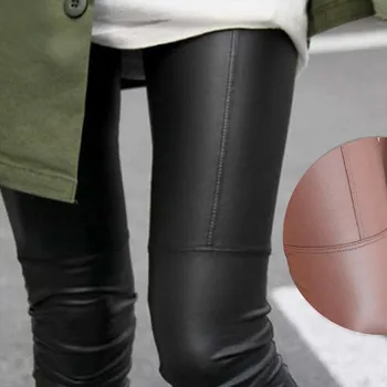 2019 jesen nova umjetna koža seksi tanke crne tajice Calzas Mujer tajice elastične plus veličina 3xl