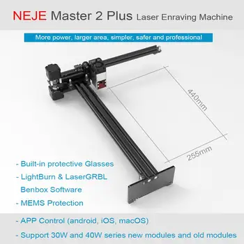 2020 NEJE Master 2S Plus 255 x 440 mm profesionalni laserski stroj za graviranje laserski rezač-Lightburn - Bluetooth - Control App