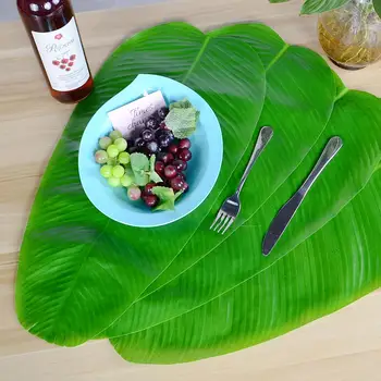 4kom kuhinja simulacija banana lišće Placemat stol mat jastučići čaša Pad podmetače dekor stola tkanina klizanje mat