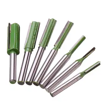 7шт 6 mm spojni jednokrevetna dvostruka flauta izravan malo glodanje za sječenje drva volfram karbida alata za ručne izrade