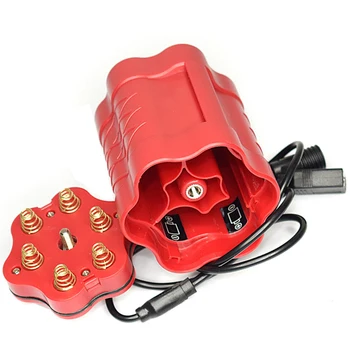 8.4 V 12.6 V prijenosni vodootporan baterije utor kutija sa sučeljem USB podrška 6 x 18650 baterije za bicikl LED Light
