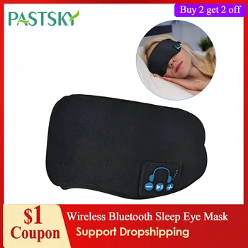 Bežična Bluetooth 5.0 maska za oči ugrađene slušalice prozračna maska za oči za spavanje soft prijenosni povez za oči putovanja Spavanje povez