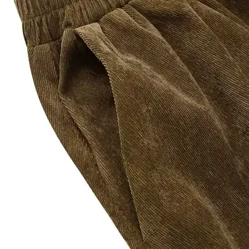 Celmia Vintage elastičan pojas hlače 2021 žene Samt, široke hlače s džepovima besplatne dnevne čvrste zimske jahaće hlače plus size 5XL