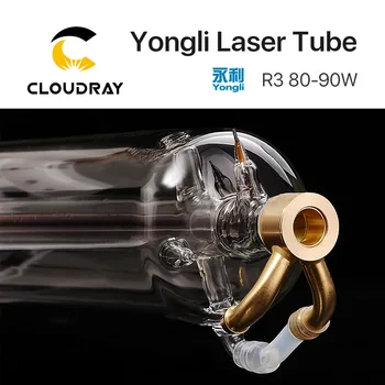 Cloudray Yongli R3 80W CO2 laserska cijev drveni kabinet kutija za pakiranje dužina 1250 Dia. 80mm za CO2 lasersko graviranje stroj za rezanje