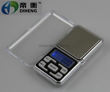 Dhl 200pcs highquality 500g x 0.1 g 200gx0.01g Mini Digital Jewelry weigh Balance Scale Pocket LCD Display With Retail Box