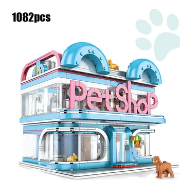 Disney Street View Pet Shop model gradivni blokovi figurice Pas ljubimac prikupiti cigle skup edukacijskih igračaka za djecu