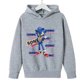 Dječji pulover od 5 do 14 godina Dječje veste Sonic The Jež Print Sweatshirt dječaci djevojčice Harajuku dugi rukav tinejdžerski odjeća zima