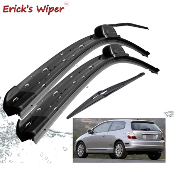 Erick's Wiper Front & Rear Wiper Oštrice Set Kit za Honda Civic Hatchback UK Built 2000-2006 Windshield Windscreen Window
