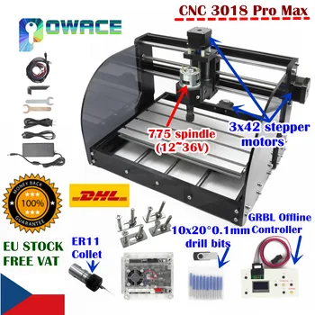 [EU TAX FREE] CNC 3-Axis 3018 Pro Max Upgrade GRBL laserski graver drveni router Offline DIY PBC glodanje engraving