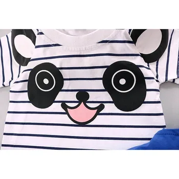 Godina beba dječaci komplet odjeće crtani film Panda dijete kratki rukav majica startni hlače 2 komada odjeće djeca kombinezon odijelo za 1-4Y