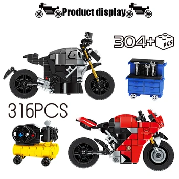 Grad kreator offroad motor model gradivni blokovi tehnički DIY Street Racing Vozi motocikl cigle igračke za djecu