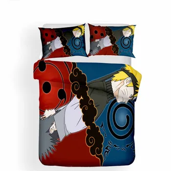 HELENGILI 3D komplet posteljinu Naruto Print set пододеяльников za prema dolje deke, posteljina s наволочкой komplet posteljinu tekstila za domaćinstvo #NT-06