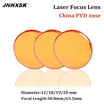 JNHXSK China ZnSe CO2 Laser Focus Objektiv Dia. 12 18 19 20mm FL 50.8 63.5 mm PVD za graviranje rezanje dijelova Achine