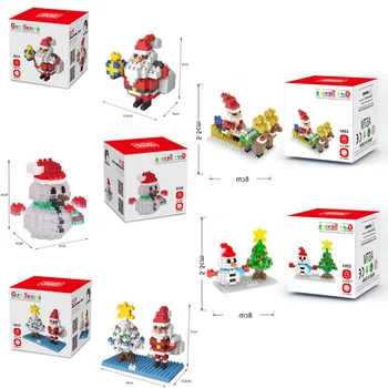 Novi blokovi mikro dijamant gradivni blokovi Djed Mraz snjegović cigle božićno serija pet mini stereo prikupljenih igračaka Božić