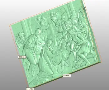 RODJENJE 2 kom reljefni 3D model u STL format CNC glodalice rezbarenje i graviranje Artcam aspire M113