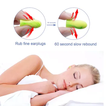 Sumifun 8Pcs Sleep Ear-Plug izolacija buke zvuk zaštita od smetnji pjena je mekana earplugs Spavanje pomoć