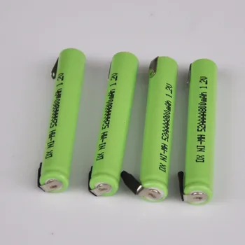 UNITEK 10PCS 1.2 V AAAA punjiva baterija od 800mah 4A ni-mh punjive nimh ćelije s паяльными karticama za led laserski pokazivač pen flashlight